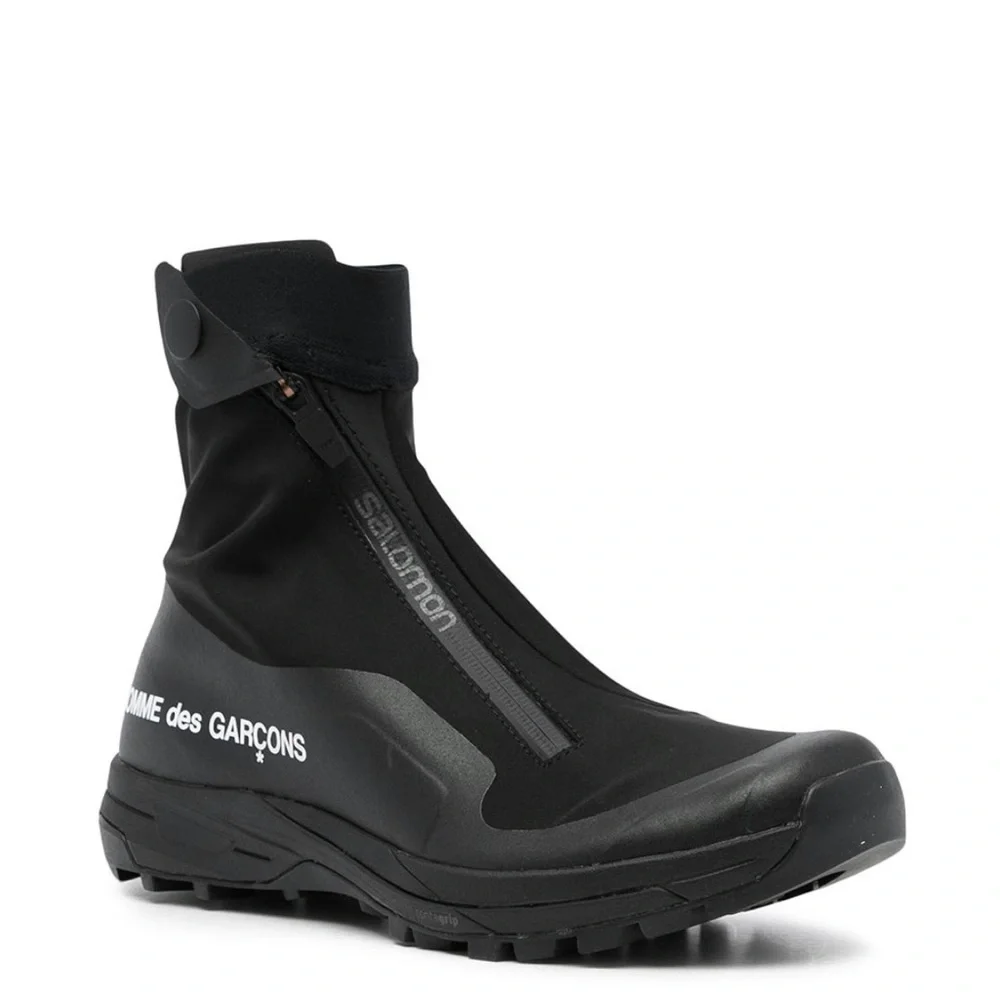 Comme Des Garçon x Salomon Logo Print High Top Sneakers - Picture 2 of 11